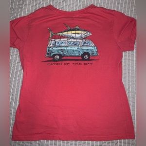 Southern Lure Red/Pink short sleeve graphic tee—Large